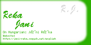 reka jani business card